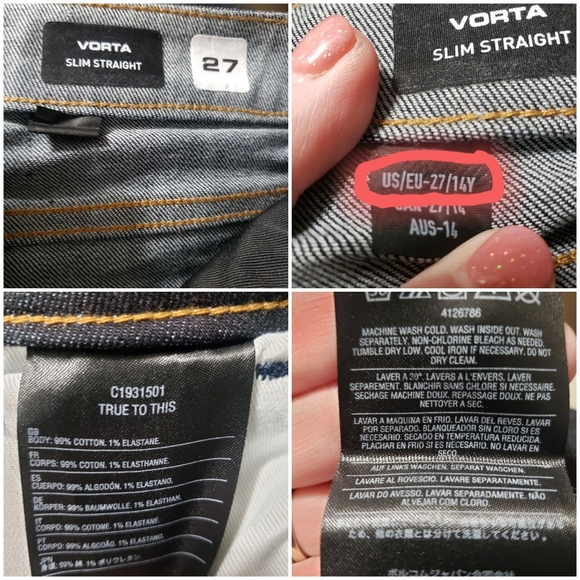 Volcom Youth Girls Sz 14 NWT Vorta Slim Straight Jeans - Picture 14 of 15